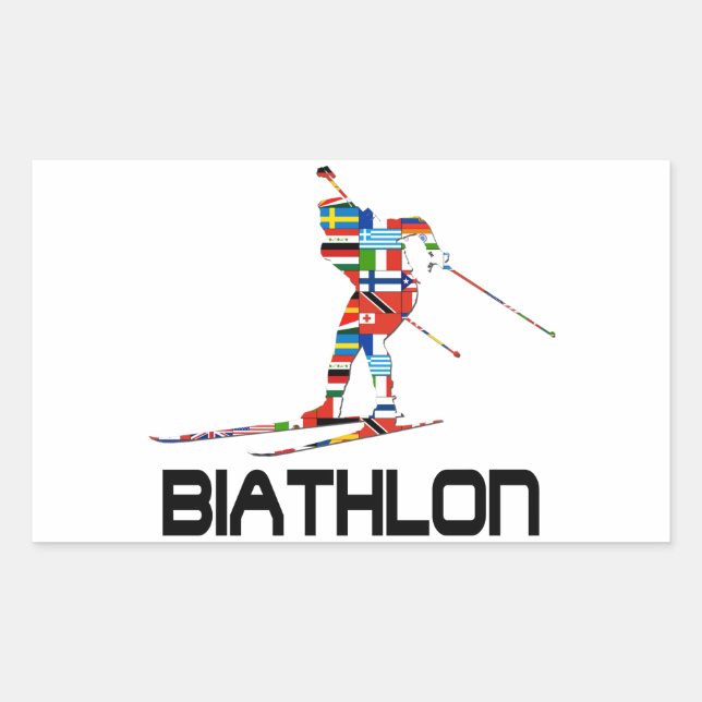 Biathlon Rectangular Sticker (Front)