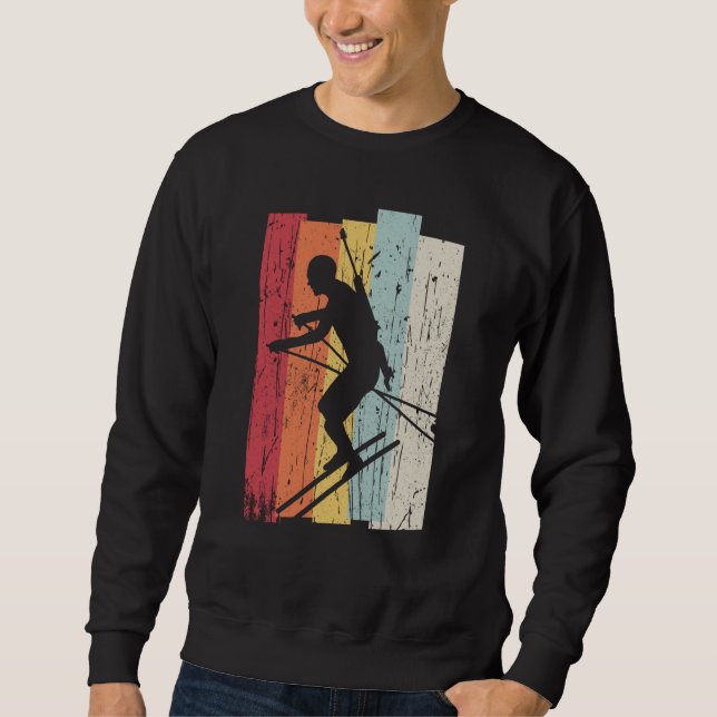 Biathlon Retro Winter Sports Biathlete Cross Count Sweatshirt (Front)