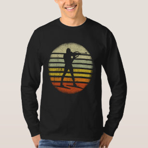 Biathlon retro winter sports biathlete skier mount T-Shirt