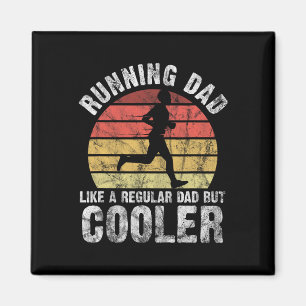 Biathlon Runner Marathon Running Dad Father's Day Magnet