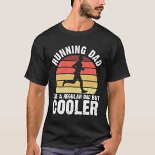 Biathlon Runner Marathon Running Dad Father's Day T-Shirt