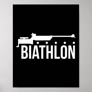 Biathlon Shooting Gun Skiing Biathlete  Poster