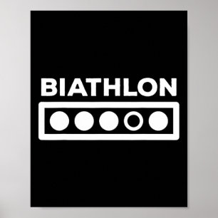 Biathlon Shooting Range Gift - Winter Sports Biath Poster