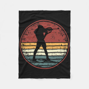 Biathlon Ski Biathlet Winter Sports Cross-country  Fleece Blanket