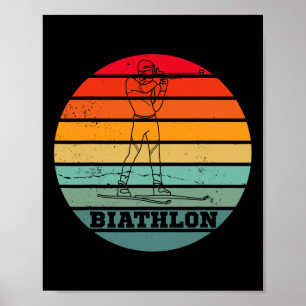 Biathlon Ski Skier Cross-country Ski Trail 10 Poster