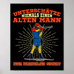 Biathlon Ski Skier Cross-country Ski Trail 16  Poster