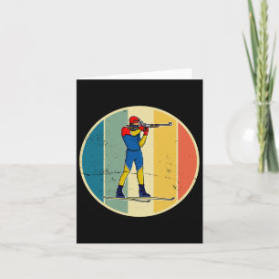 Biathlon Ski Skier Cross-country Ski Trail 2 Card