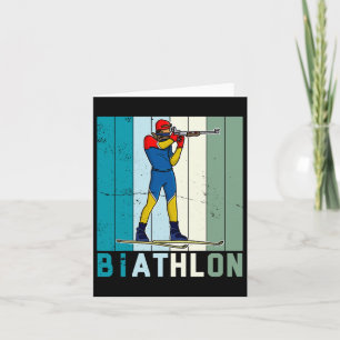 Biathlon Ski Skier Cross-country Ski Trail 6 Card