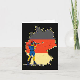 Biathlon Ski Skier Cross-country Ski Trail 9 Card