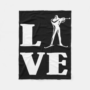 Biathlon Ski Skier Winter Sports Cross-country Ski Fleece Blanket
