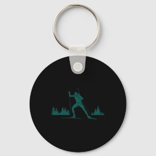 Biathlon Ski Skier Winter Sports Cross-country Ski Key Ring