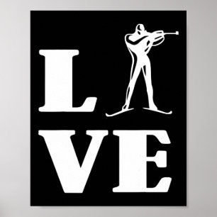 Biathlon Ski Skier Winter Sports Cross-country Ski Poster