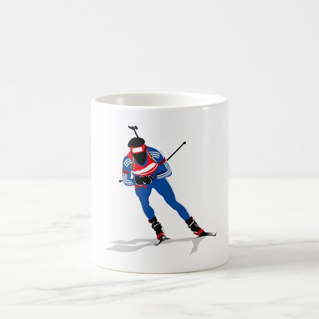Biathlon Skier Winter Sports Athlete in Action Coffee Mug (Creator Uploaded)