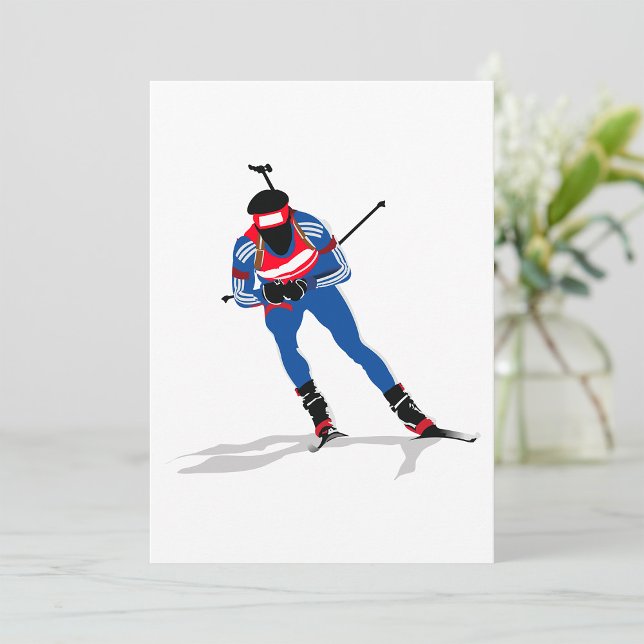 Biathlon Skier Winter Sports Athlete in Action Invitation (Creator Uploaded)