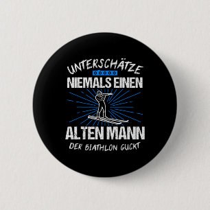 Biathlon Skiing Skier Ski Cross-country Gift 6 Cm Round Badge