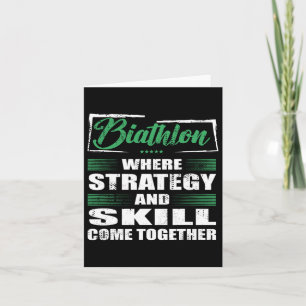 Biathlon Sports Strategy And Skill Come Together Card