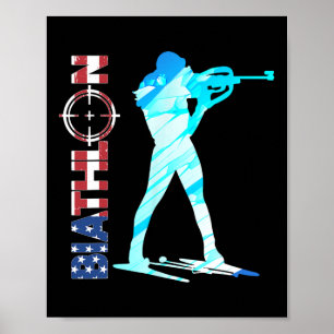 Biathlon Usa Flag Apparel American Cross-country S Poster