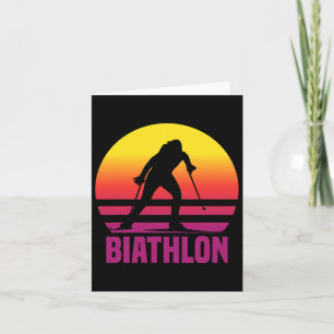 Biathlon Vintage Winter Sport  Card