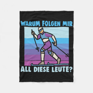 Biathlon Why Follow All These People Cross-country Fleece Blanket