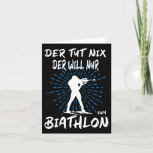 Biathlon Winter Sport Biathlet Funny Biathlon  Card