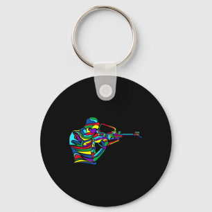 Biathlon Winter Sport Biathlete Key Ring