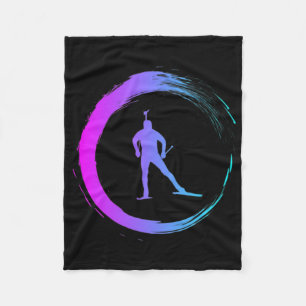Biathlon Winter Sport Kreis Pion Antholz Fleece Blanket
