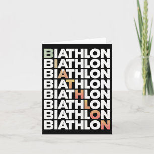 Biathlon Winter Sport Skiing Riffle Shooting Biath Card
