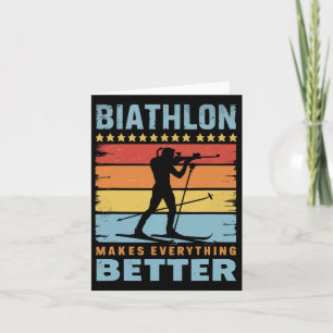 Biathlon Winter Sport Skiing Riffle Shooting Biath Card