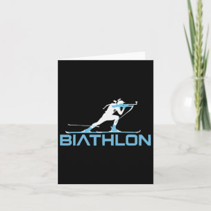 Biathlon Winter Sport Skiing Riffle Shooting Biath Card