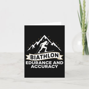 Biathlon Winter Sport Skiing Riffle Shooting Biath Card