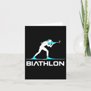 Biathlon Winter Sport Skiing Riffle Shooting Biath Card