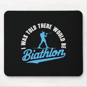 Biathlon Winter Sport Skiing Riffle Shooting Biath Mouse Pad