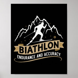 Biathlon Winter Sport Skiing Riffle Shooting Biath Poster