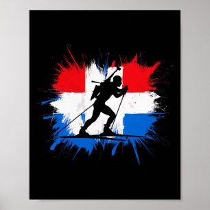 Biathlon Winter Sport Skiing Riffle Shooting Biath Poster