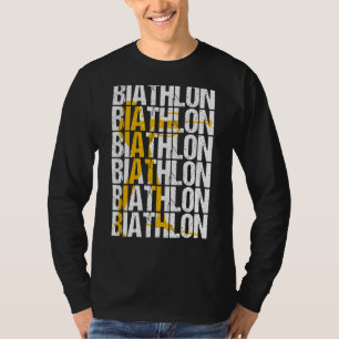 Biathlon winter sports biathlete skier mountain  3 T-Shirt