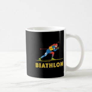 Biathlon winter sports cross country skiing coffee mug
