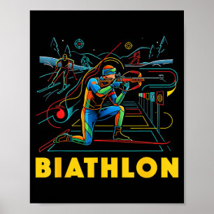 Biathlon winter sports cross country skiing poster