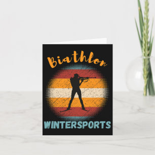 Biathlon Winter Sports Cross-country Skiing Rifle Card