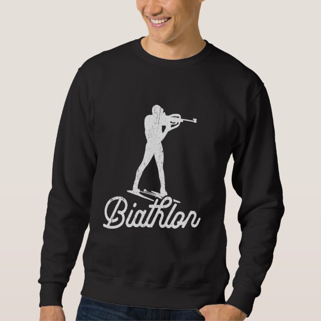 Biathlon Winter Sports Snow Biathlete Cross Countr Sweatshirt (Front)