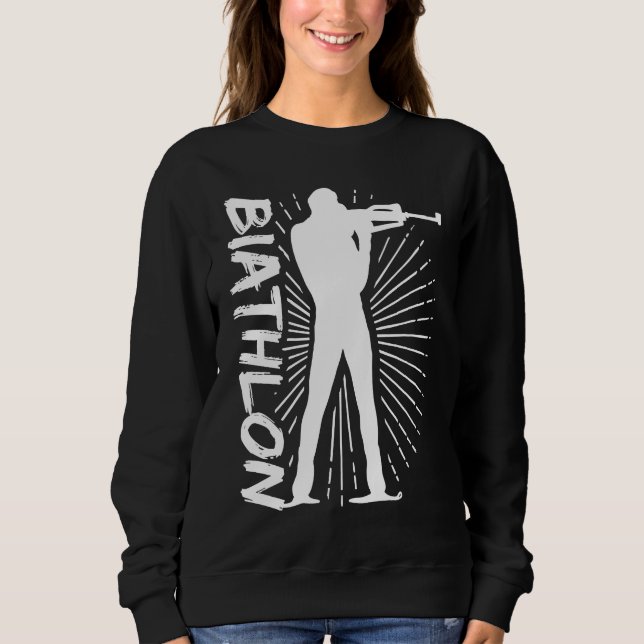 Biathlon Winter Sports Snow Biathlete Cross Countr Sweatshirt (Front)