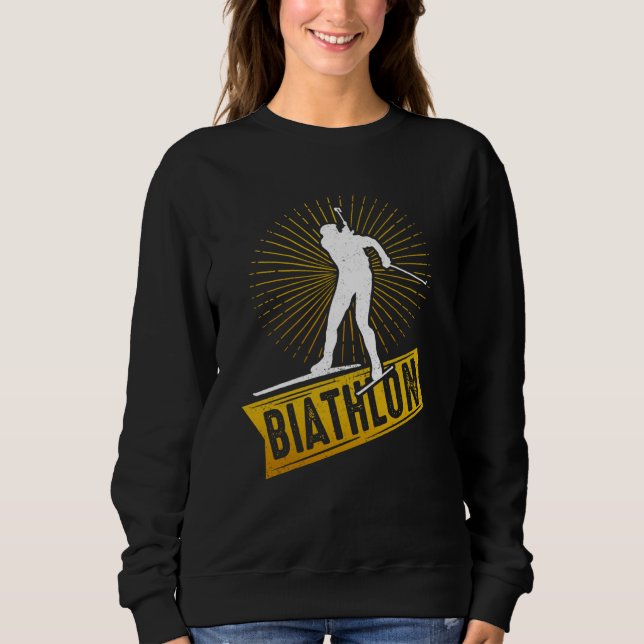 Biathlon Winter Sports Snow Biathlete Cross Countr Sweatshirt (Front)