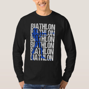 Biathlon Winter Sports Snow Biathlete Cross Countr T-Shirt