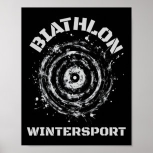 Biathlon Winter Sports Target Poster