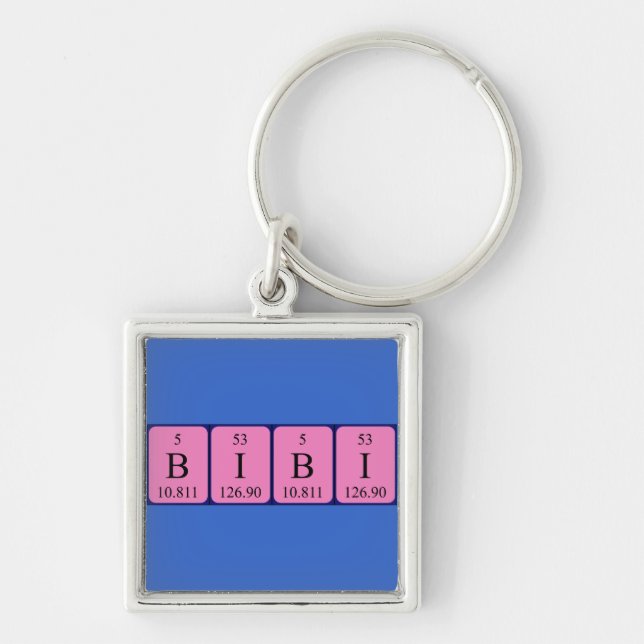 Bibi periodic table name keyring (Front)