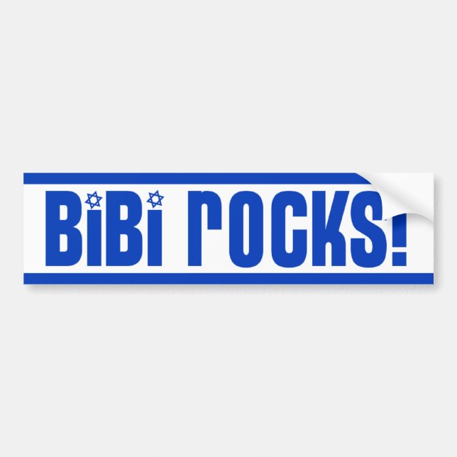 BiBi Rocks - Pro Israel Bumper Sticker (Front)