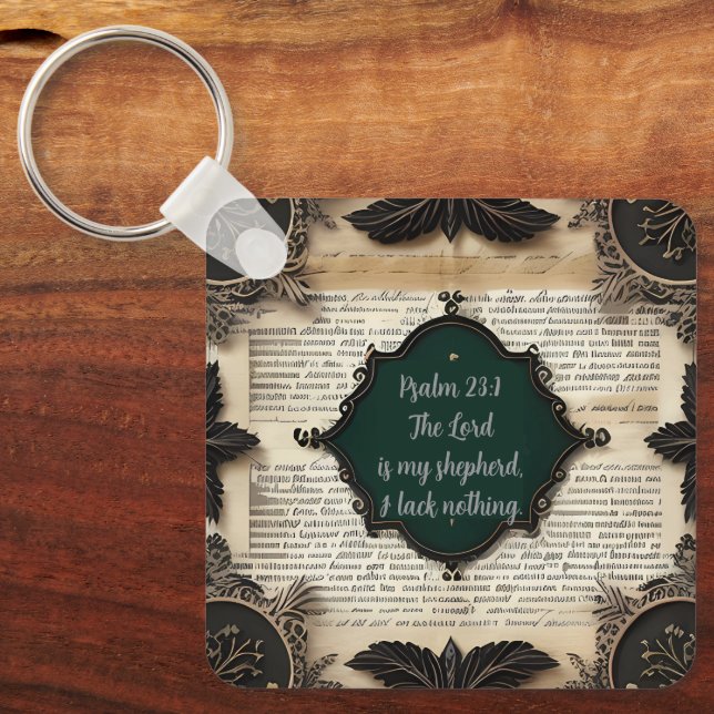 Bibile Psalm 23, gift Key Ring (Front)