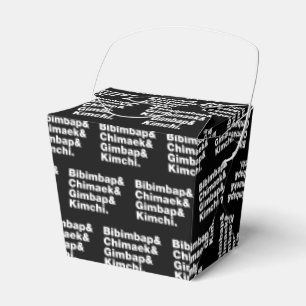 Bibimbap & Chimaek & Gimbap & Kimchi. Korean Foods Favour Box