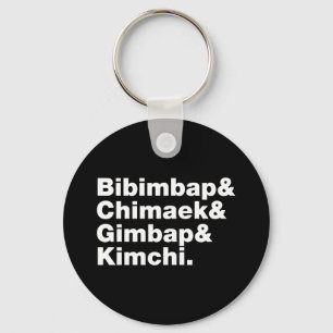 Bibimbap & Chimaek & Gimbap & Kimchi. Korean Foods Key Ring