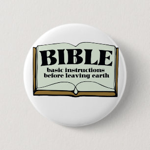 BIBLE 6 CM ROUND BADGE
