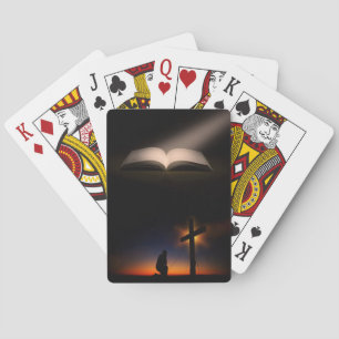 Bible and Cross Playing Cards